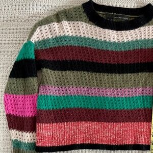 360 CASHMERE Ashley Open Knit Multi Colored Sweater XS